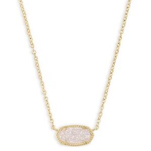 Kendra Scott Elisa 14K Gold Plated Drusy Pendant Necklace, Iridescent Drusy.